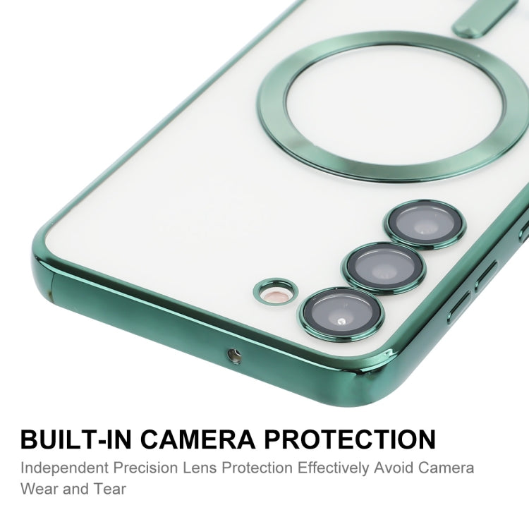 Per Samsung Galaxy S23 ENKAY Magnete Hat-Prince Custodia trasparente sottile Custodia protettiva antiurto elettrolitica per fotocamera, For Samsung Galaxy S23 5G