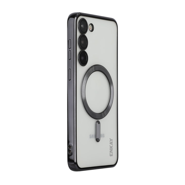 Per Samsung Galaxy S23 + 5G ENKAY Custodia per telefono in TPU antiurto MagSafe elettrolitico con pellicola per lenti, For Samsung Galaxy S23+ 5G