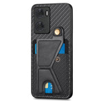 Custodia per cellulare con porta carte di credito in fibra di carbonio, For OPPO A57 4G, For OPPO Reno9, For OPPO Reno9 Pro+, For Xiaomi Poco M5 4G