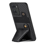 Custodia per cellulare con porta carte di credito in fibra di carbonio, For OPPO A57 4G, For OPPO Reno9, For OPPO Reno9 Pro+, For Xiaomi Poco M5 4G