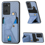 Custodia per cellulare con porta carte di credito in fibra di carbonio, For OPPO A57 4G, For OPPO Reno9, For OPPO Reno9 Pro+, For Xiaomi Poco M5 4G