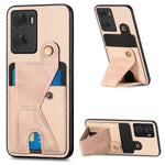 Custodia per cellulare con porta carte di credito in fibra di carbonio, For OPPO A57 4G, For OPPO Reno9, For OPPO Reno9 Pro+, For Xiaomi Poco M5 4G