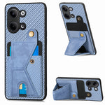 Custodia per cellulare con porta carte di credito in fibra di carbonio, For OPPO A57 4G, For OPPO Reno9, For OPPO Reno9 Pro+, For Xiaomi Poco M5 4G