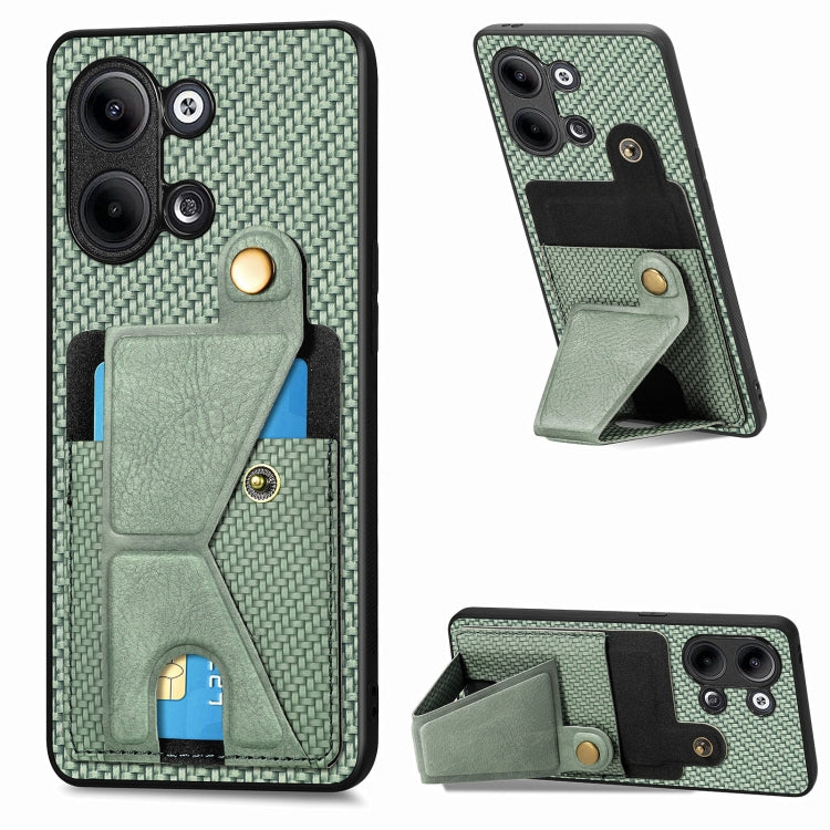 Custodia per cellulare con porta carte di credito in fibra di carbonio, For OPPO A57 4G, For OPPO Reno9, For OPPO Reno9 Pro+, For Xiaomi Poco M5 4G