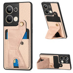 Custodia per cellulare con porta carte di credito in fibra di carbonio, For OPPO A57 4G, For OPPO Reno9, For OPPO Reno9 Pro+, For Xiaomi Poco M5 4G
