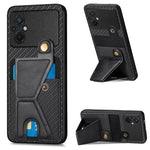 Custodia per cellulare con porta carte di credito in fibra di carbonio, For OPPO A57 4G, For OPPO Reno9, For OPPO Reno9 Pro+, For Xiaomi Poco M5 4G