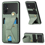 Custodia per cellulare con porta carte di credito in fibra di carbonio, For OPPO A57 4G, For OPPO Reno9, For OPPO Reno9 Pro+, For Xiaomi Poco M5 4G