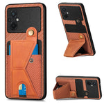 Custodia per cellulare con porta carte di credito in fibra di carbonio, For OPPO A57 4G, For OPPO Reno9, For OPPO Reno9 Pro+, For Xiaomi Poco M5 4G