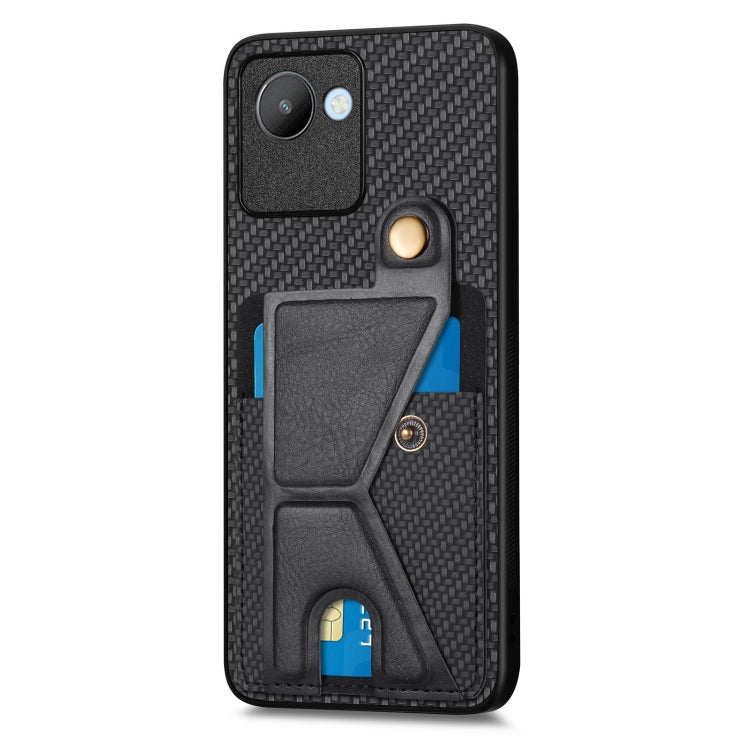 Custodia per cellulare con porta carte di credito in fibra di carbonio, For Realme C30, For Xiaomi 13 Pro, For Xiaomi 13, For Google Pixel 7A