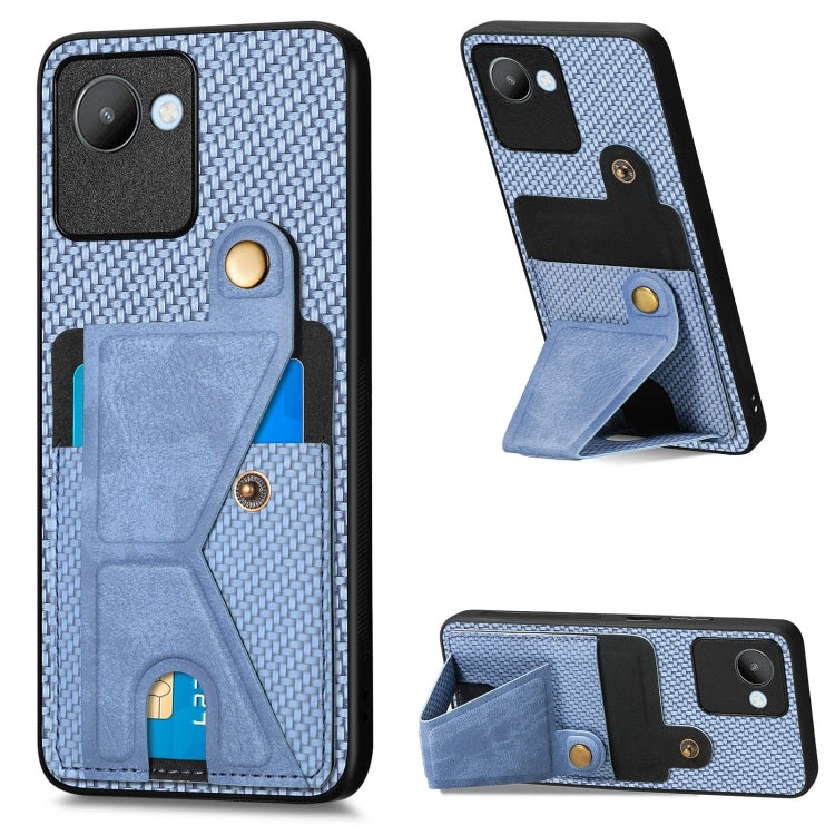Custodia per cellulare con porta carte di credito in fibra di carbonio, For Realme C30, For Xiaomi 13 Pro, For Xiaomi 13, For Google Pixel 7A