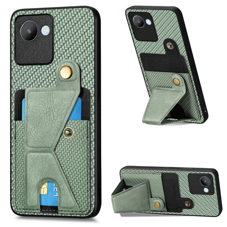 Custodia per cellulare con porta carte di credito in fibra di carbonio, For Realme C30, For Xiaomi 13 Pro, For Xiaomi 13, For Google Pixel 7A