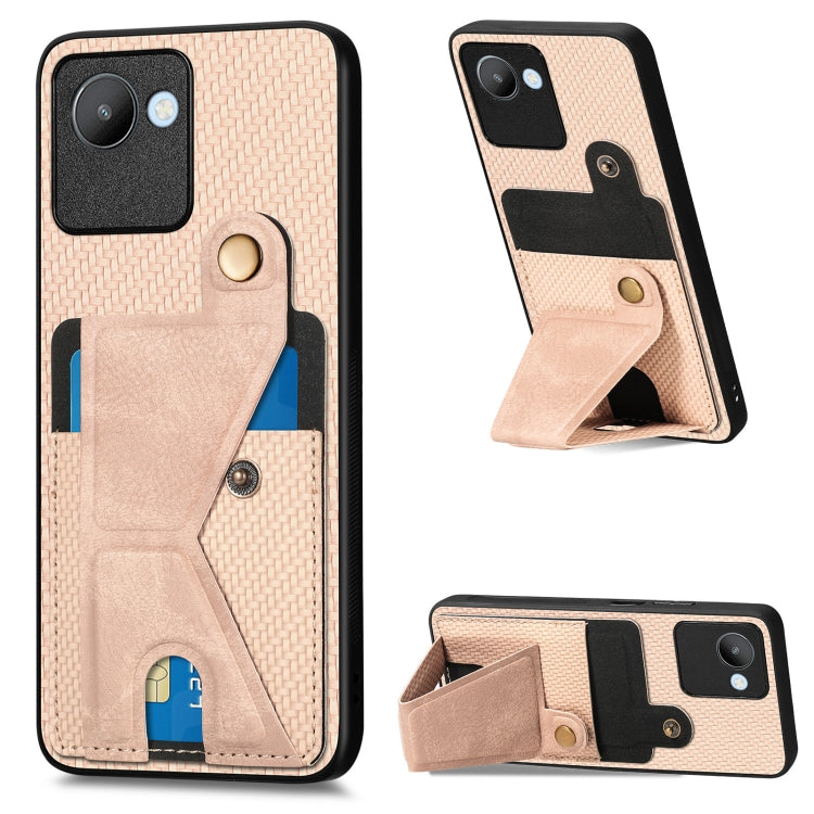 Custodia per cellulare con porta carte di credito in fibra di carbonio, For Realme C30, For Xiaomi 13 Pro, For Xiaomi 13, For Google Pixel 7A