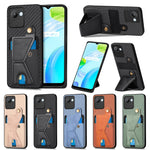 Custodia per cellulare con porta carte di credito in fibra di carbonio, For Realme C30, For Xiaomi 13 Pro, For Xiaomi 13, For Google Pixel 7A