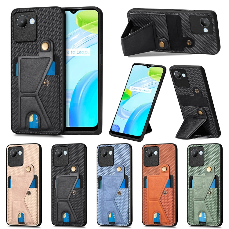 Custodia per cellulare con porta carte di credito in fibra di carbonio, For Realme C30, For Xiaomi 13 Pro, For Xiaomi 13, For Google Pixel 7A