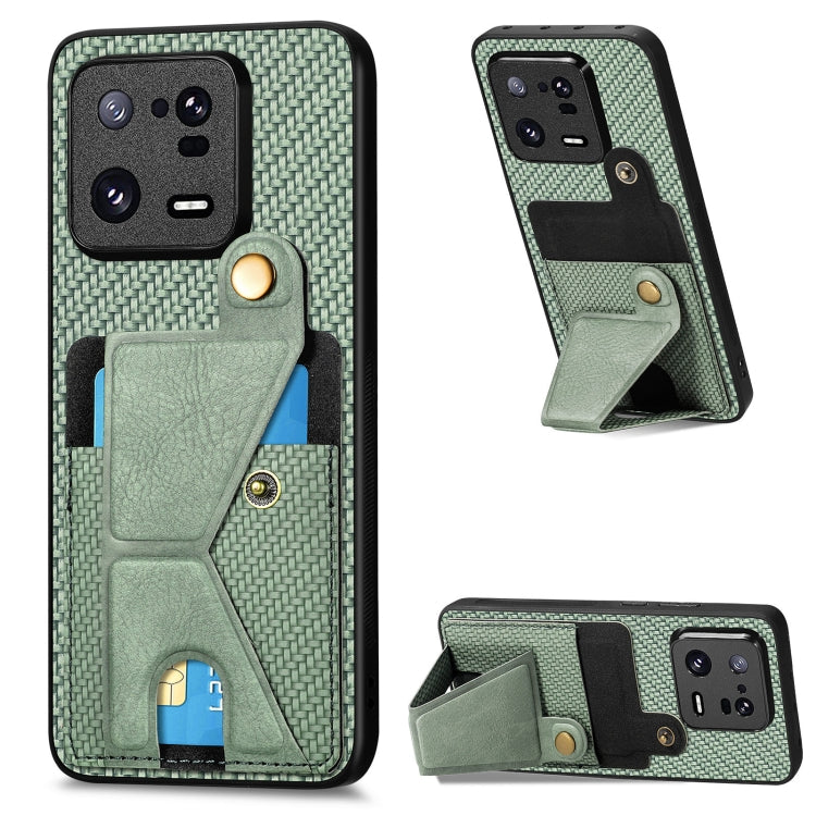 Custodia per cellulare con porta carte di credito in fibra di carbonio, For Realme C30, For Xiaomi 13 Pro, For Xiaomi 13, For Google Pixel 7A