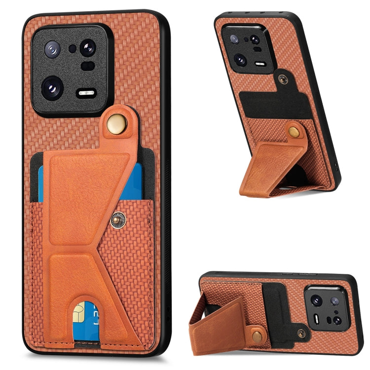 Custodia per cellulare con porta carte di credito in fibra di carbonio, For Realme C30, For Xiaomi 13 Pro, For Xiaomi 13, For Google Pixel 7A