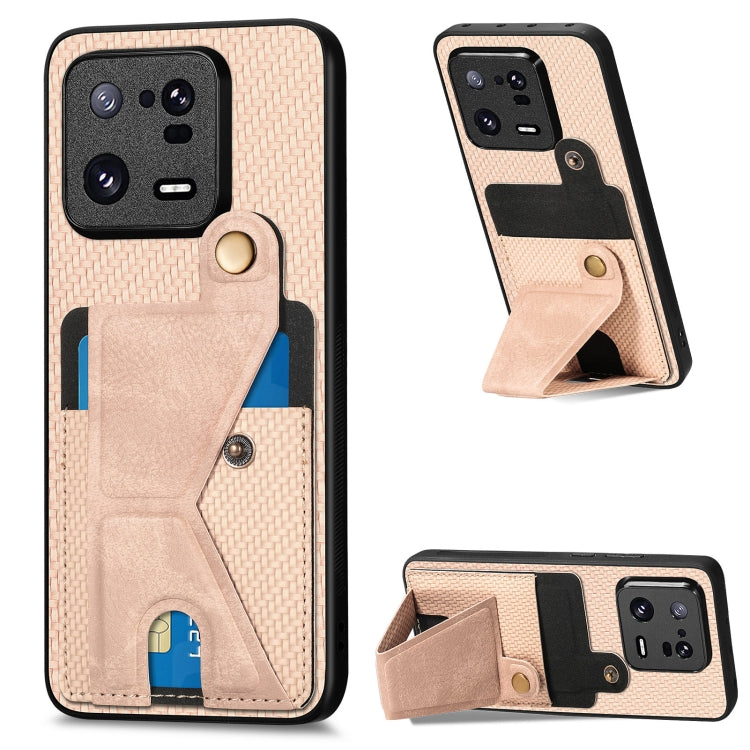 Custodia per cellulare con porta carte di credito in fibra di carbonio, For Realme C30, For Xiaomi 13 Pro, For Xiaomi 13, For Google Pixel 7A