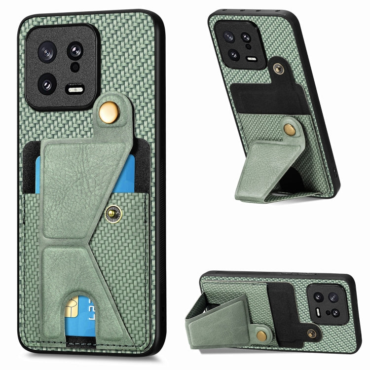 Custodia per cellulare con porta carte di credito in fibra di carbonio, For Realme C30, For Xiaomi 13 Pro, For Xiaomi 13, For Google Pixel 7A