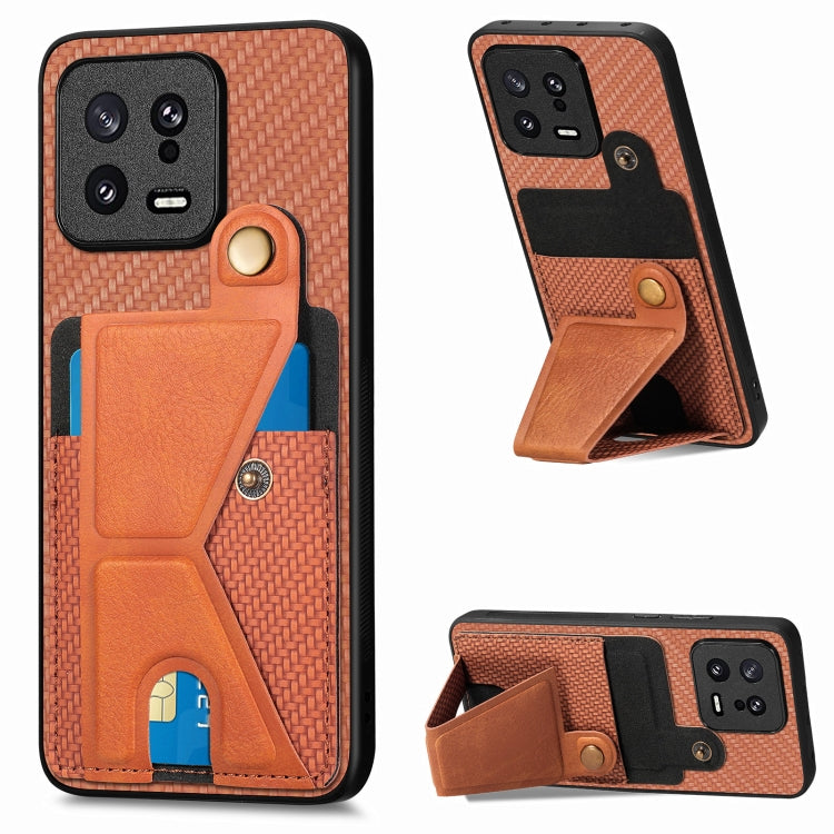 Custodia per cellulare con porta carte di credito in fibra di carbonio, For Realme C30, For Xiaomi 13 Pro, For Xiaomi 13, For Google Pixel 7A