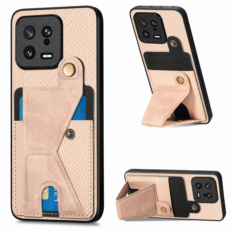 Custodia per cellulare con porta carte di credito in fibra di carbonio, For Realme C30, For Xiaomi 13 Pro, For Xiaomi 13, For Google Pixel 7A