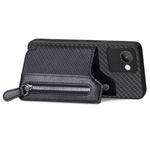 Custodia per telefono a portafoglio con cerniera lampo in fibra di carbonio, For Realme C30, For Xiaomi 13 Pro, For Xiaomi 13, For Google Pixel 7A