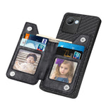 Custodia per telefono a portafoglio con cerniera lampo in fibra di carbonio, For Realme C30, For Xiaomi 13 Pro, For Xiaomi 13, For Google Pixel 7A