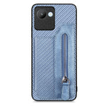 Custodia per telefono a portafoglio con cerniera lampo in fibra di carbonio, For Realme C30, For Xiaomi 13 Pro, For Xiaomi 13, For Google Pixel 7A