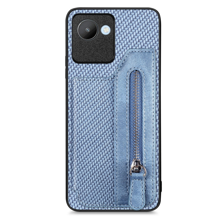 Custodia per telefono a portafoglio con cerniera lampo in fibra di carbonio, For Realme C30, For Xiaomi 13 Pro, For Xiaomi 13, For Google Pixel 7A
