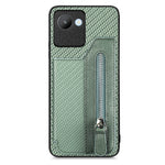 Custodia per telefono a portafoglio con cerniera lampo in fibra di carbonio, For Realme C30, For Xiaomi 13 Pro, For Xiaomi 13, For Google Pixel 7A
