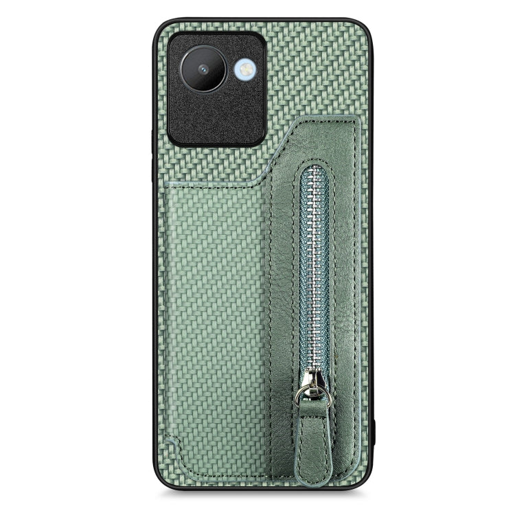 Custodia per telefono a portafoglio con cerniera lampo in fibra di carbonio, For Realme C30, For Xiaomi 13 Pro, For Xiaomi 13, For Google Pixel 7A