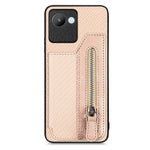 Custodia per telefono a portafoglio con cerniera lampo in fibra di carbonio, For Realme C30, For Xiaomi 13 Pro, For Xiaomi 13, For Google Pixel 7A
