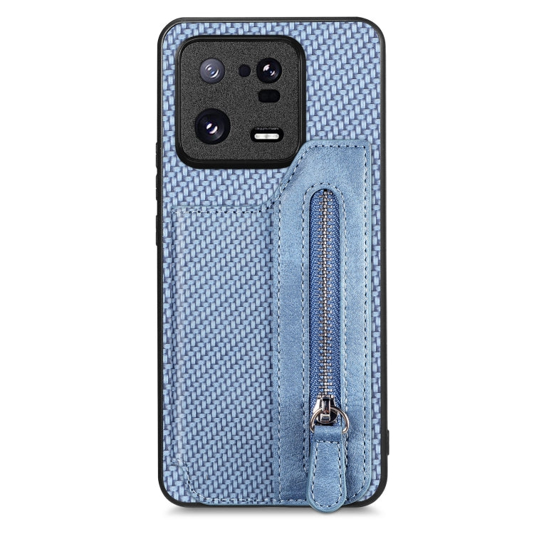 Custodia per telefono a portafoglio con cerniera lampo in fibra di carbonio, For Realme C30, For Xiaomi 13 Pro, For Xiaomi 13, For Google Pixel 7A