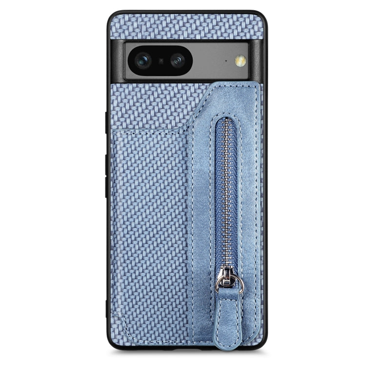 Custodia per telefono a portafoglio con cerniera lampo in fibra di carbonio, For Realme C30, For Xiaomi 13 Pro, For Xiaomi 13, For Google Pixel 7A