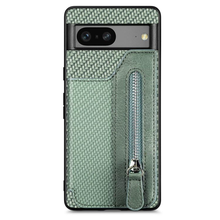 Custodia per telefono a portafoglio con cerniera lampo in fibra di carbonio, For Realme C30, For Xiaomi 13 Pro, For Xiaomi 13, For Google Pixel 7A