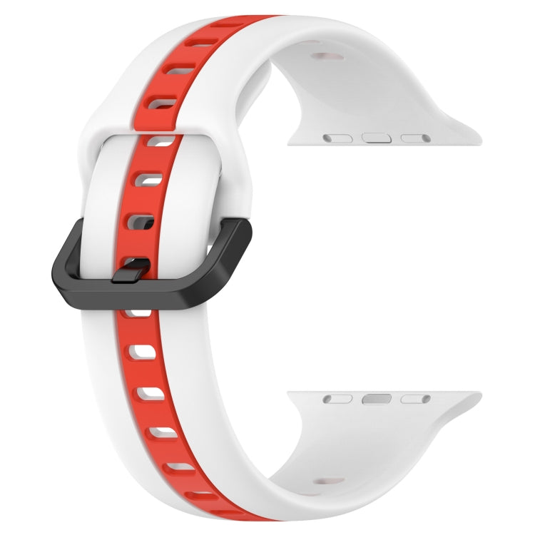 Cinturino in silicone con fibbia ad anello bicolore, For Apple Watch Series 8&7 41mm