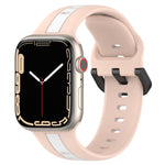 Cinturino in silicone con fibbia ad anello bicolore, For Apple Watch Series 8&7 41mm