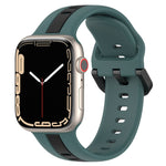 Cinturino in silicone con fibbia ad anello bicolore, For Apple Watch Series 8&7 41mm