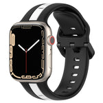 Cinturino in silicone con fibbia ad anello bicolore, For Apple Watch Series 8&7 41mm