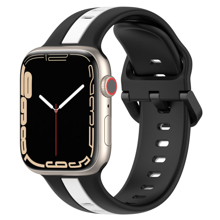 Cinturino in silicone con fibbia ad anello bicolore, For Apple Watch Series 8&7 41mm