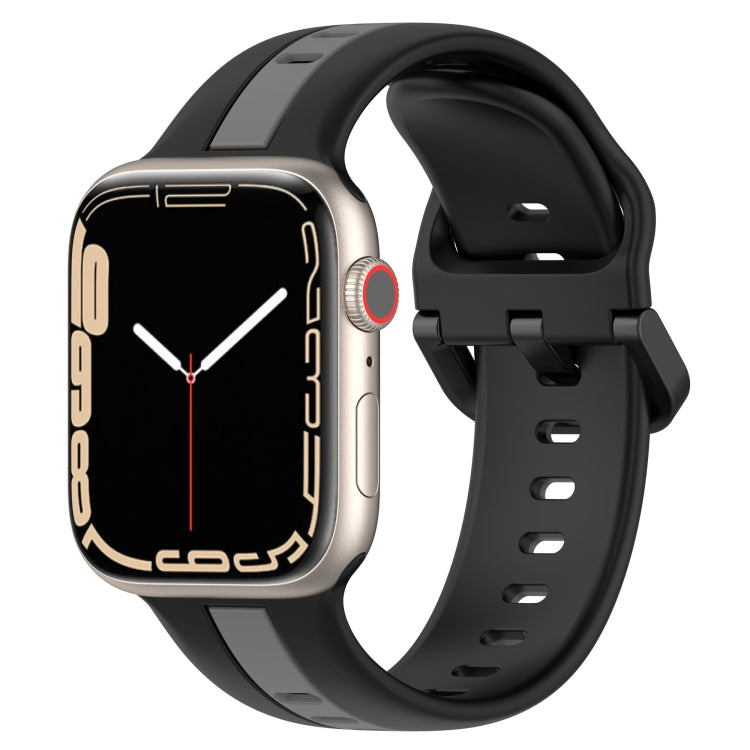 Cinturino in silicone con fibbia ad anello bicolore, For Apple Watch Series 8&7 41mm