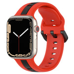 Cinturino in silicone con fibbia ad anello bicolore, For Apple Watch Series 8&7 41mm