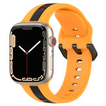 Cinturino in silicone con fibbia ad anello bicolore, For Apple Watch Series 8&7 41mm