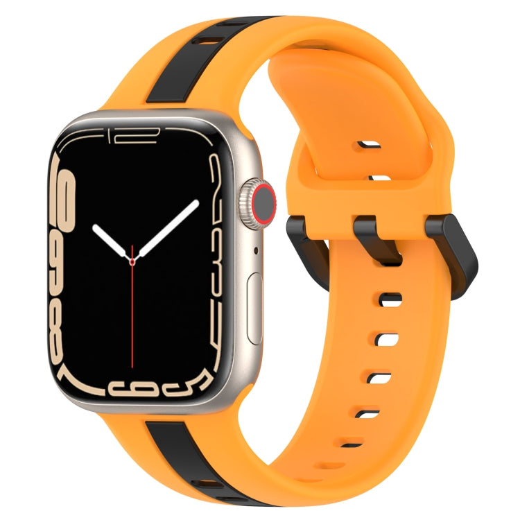 Cinturino in silicone con fibbia ad anello bicolore, For Apple Watch Series 8&7 41mm