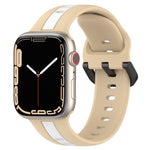 Cinturino in silicone con fibbia ad anello bicolore, For Apple Watch Series 8&7 41mm