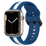 Cinturino in silicone con fibbia ad anello bicolore, For Apple Watch Series 8&7 41mm