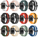 Cinturino in silicone con fibbia ad anello bicolore, For Apple Watch Series 8&7 41mm
