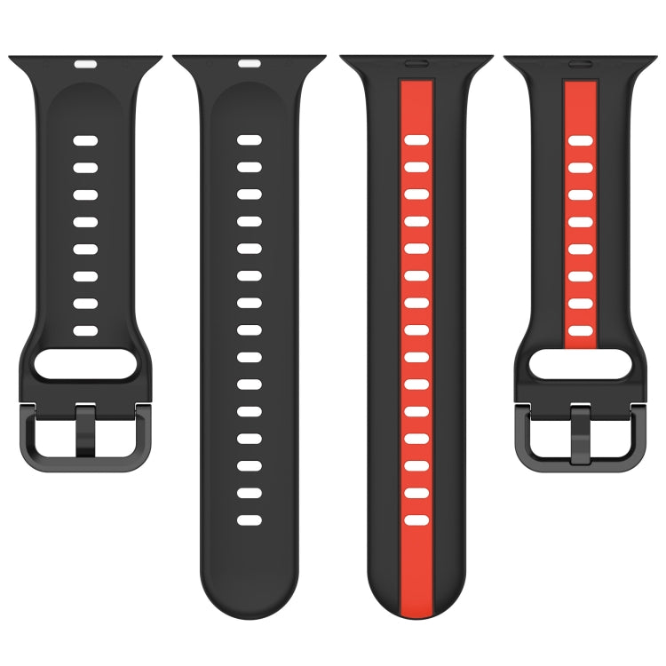 Cinturino in silicone con fibbia ad anello bicolore, For Apple Watch Series 8&7 41mm
