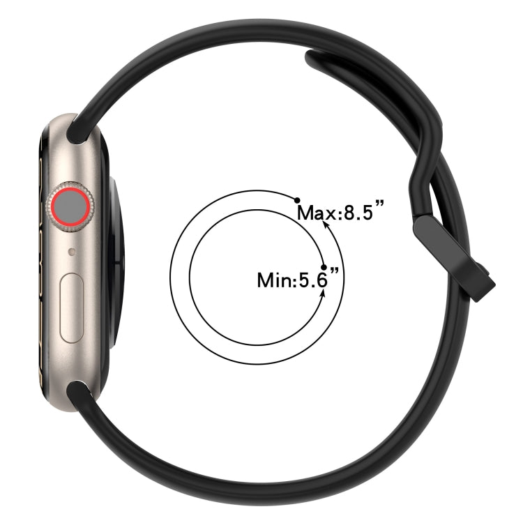 Cinturino in silicone con fibbia ad anello bicolore, For Apple Watch Series 8&7 41mm