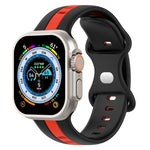 Cinturino in silicone bicolore con fibbia a farfalla, For Apple Watch Ultra 49mm