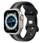 Cinturino in silicone bicolore con fibbia a farfalla, For Apple Watch Ultra 49mm